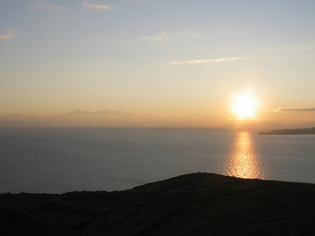 sunrise at Titicaca