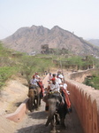 Riding up to the Jaipur Palace