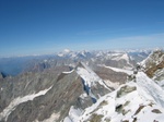 View from summit, see Mont Blanc in distance.