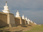 oldest monastery in Mongolia; Erdene Zuu Khiid.  It's the only building from the old capital of Karakorum which Chinggis Khan established as the seat of his empire