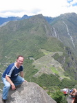 from top of mountain above Machu Picchu