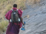 Masai Guide, walking to Lake Natron