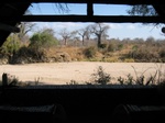 view of Sand River from our room at Ruaha