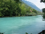 River between Brienz and Thun in Interlaken, it is such a cool color.